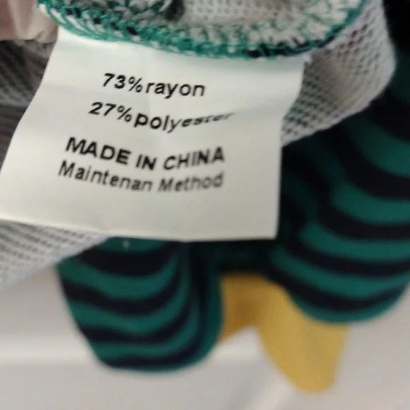 Anrabes Oversized Striped Sweatshirt Color Block, Size M - Picture 8 of 9